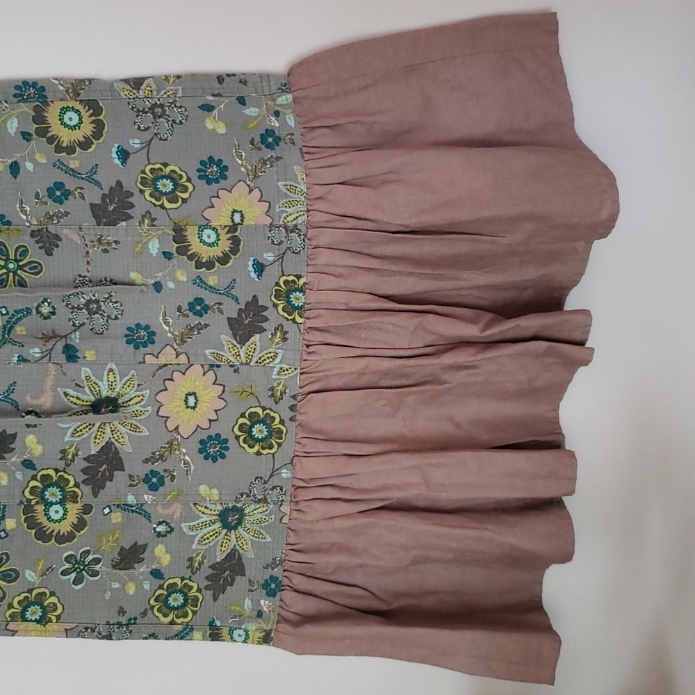 Christopher & Banks floral peplum midi skirt, ruffle, drawstring women's size 4 - Picture 3 of 7